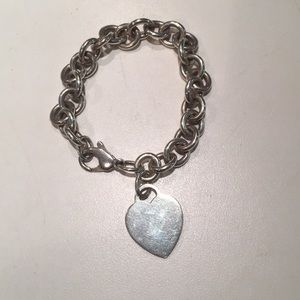 Authentic Tiffany & Co. Heart Pendant Bracelet